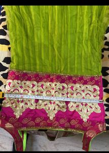 Anarkali Green Party Wear Suit