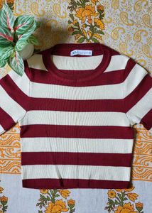 Retro Striped Polo Shirt