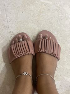 New Pink Slides Flats