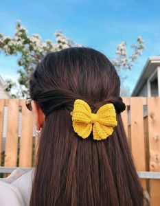 Cute Crochet Bow Hair Clip pack of 1