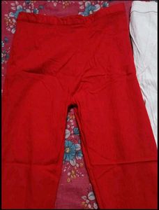 Red &amp; White Pencil Pants Set