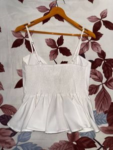White Tie-Front Cami Top