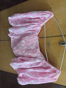 Pink Floral Off-Shoulder Top