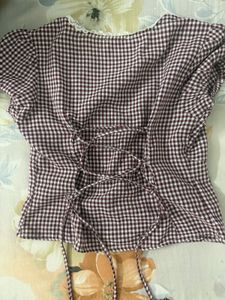 Chic Gingham Button-Up Top