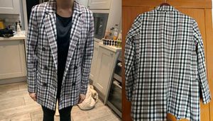 Chic Plaid Double-Breasted Blazer