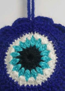Handmade Evil Eye Crochet Ornament