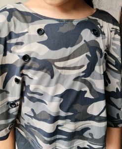Camouflage Print Crop Top