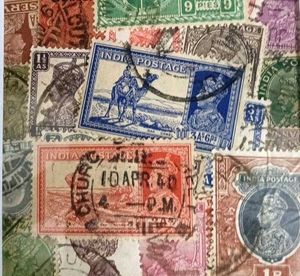 50 Vintage Stamps with Rare British India