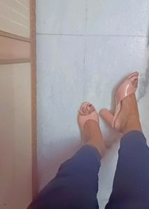 Mauve Block Heels