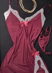 ♥︎ Maroon Hot Nightdress ♥︎🍷