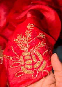 Elegant Red Designer Saree