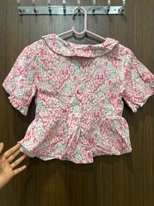 Floral Print Peplum top
