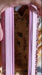New clutch with sling (rose gold)