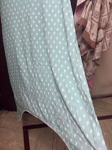 Designer Teal Printed Kurta