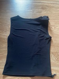 Chic Black Ruffle Tank Top
