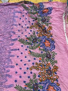 Pink Floral Print Dupatta