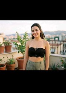 Black Lace Bandeau Top