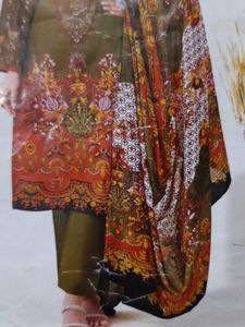 Embroidered unstitched kurta suit material