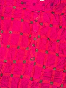 Magenta Plaid Dress