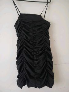 Chic Ruched Spaghetti Strap Mini Dress