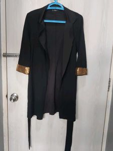 Chic Black Duster Cardigan