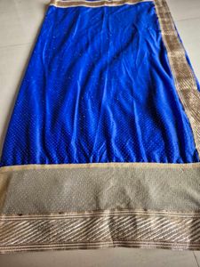 Royal Blue Party Wear Saree