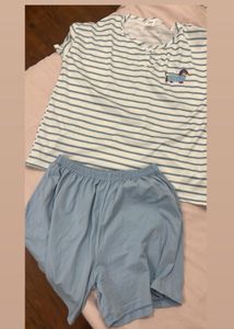 Cute Savana Striped Nightsuit Set