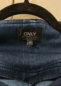 ONLY Denim A-Line Midi Skirt