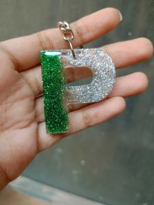 Resin P latter Keychain