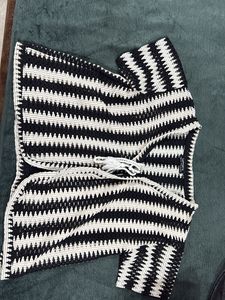 Striped Crochet Cardigan