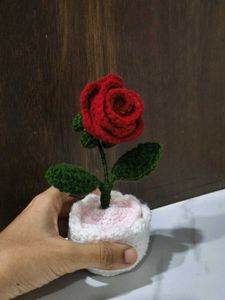 Crochet Rose Plant