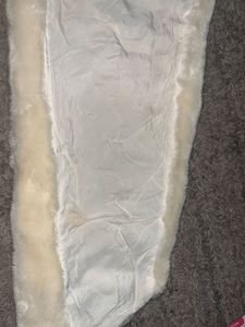 faux fur stole or wrap Elegant Cream Floral Scarf