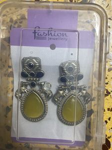 German silver Elephant Design Earrings