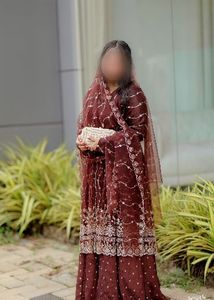 Elegant Maroon Embroidered Lehenga Choli Set