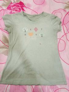 Light Green Graphic T-Shirt