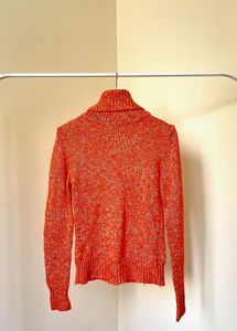Cozy Orange Turtleneck Sweater