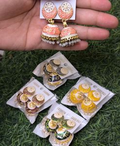 Designer Jhumka Earrings Set