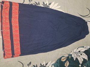 Red nd blue plaazo Ethnic Kurta with Golden