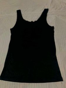 Black Lace Trim Camisole Top