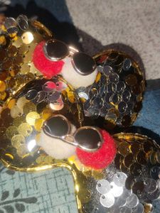 Sparkly Sequin Bow Hair Clips