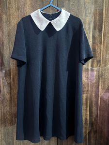 Navy Blue Dress with Peter Pan Collar