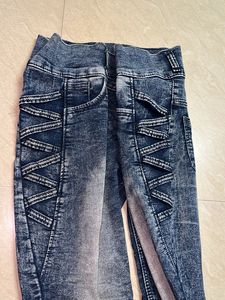 DENIM DUAL SHADE SKINNY JEANS