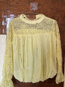 Yellow Lace Floral top