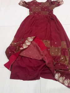 Elegant Maroon Ethnic Gown