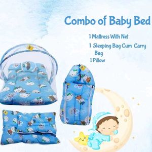 Aqua Blue Baby Sleeping Bed Set