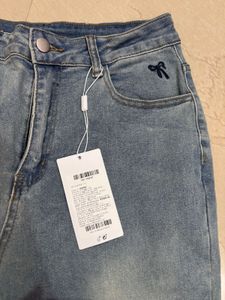 High Waist Embroidered Flare Jeans