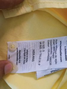 JACK&amp;JONES Yellow Short Sleeve Button-Up Shirt