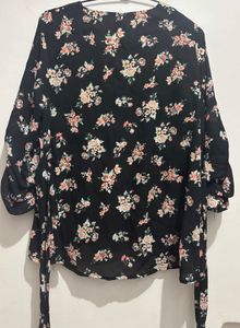 Floral Print Peplum Top