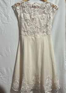 Ivory Lace Garden Midi Dress