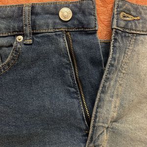 Two-Tone Denim Shorts
